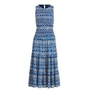 Ralph Lauren Blue Multi Tiered Maxi Dress